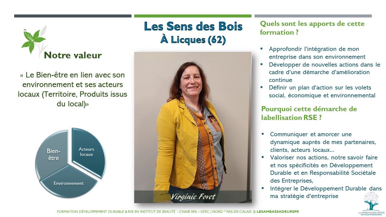 Formation développement durable - Lille - Les Sens des Bois À Licques (62) Virginie Fovet