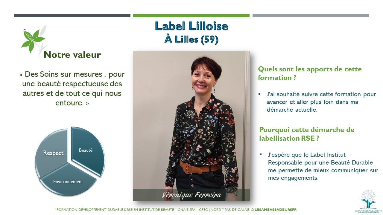 Formation développement durable - Lille - Label Lilloise À Lilles (59) Véronique Ferreira