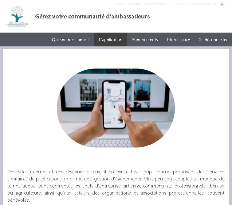 L'Application LesAmbassadeursFR